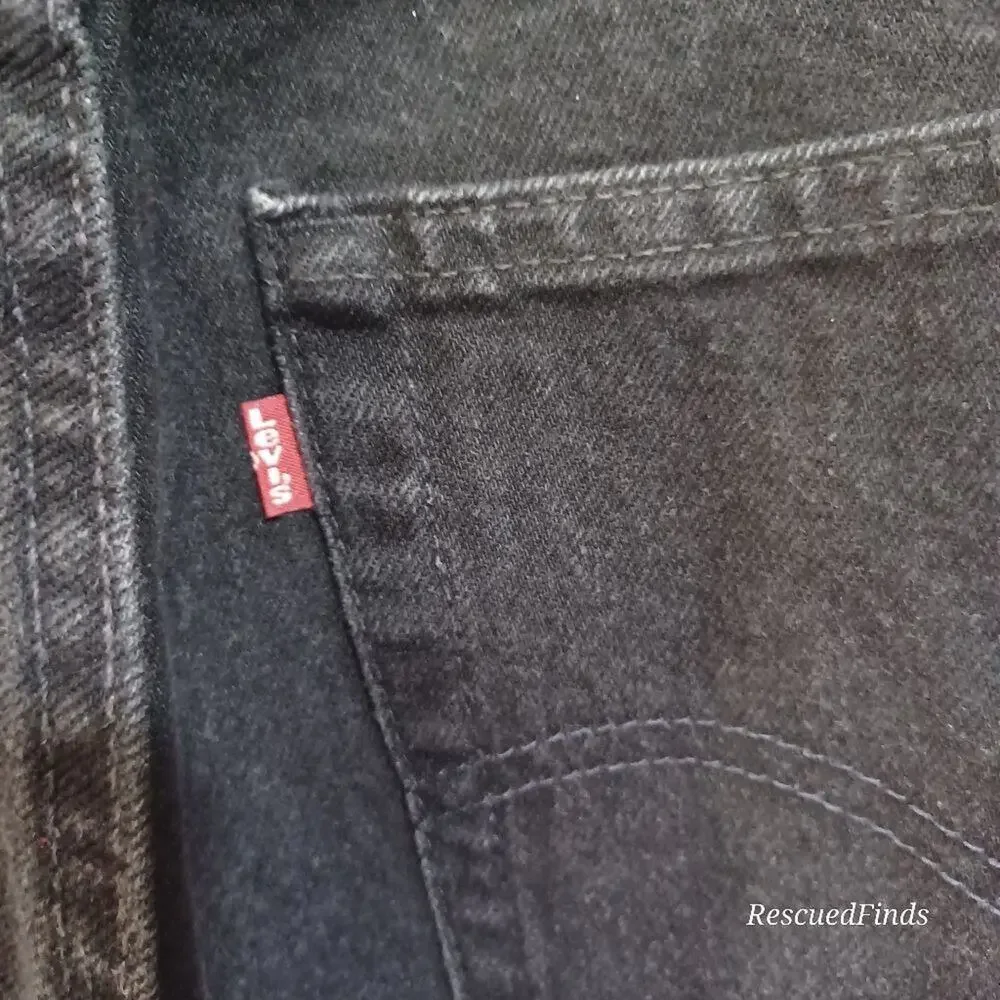Vintage 1993 Levis 550 Black Cotton Jeans - W38 L36